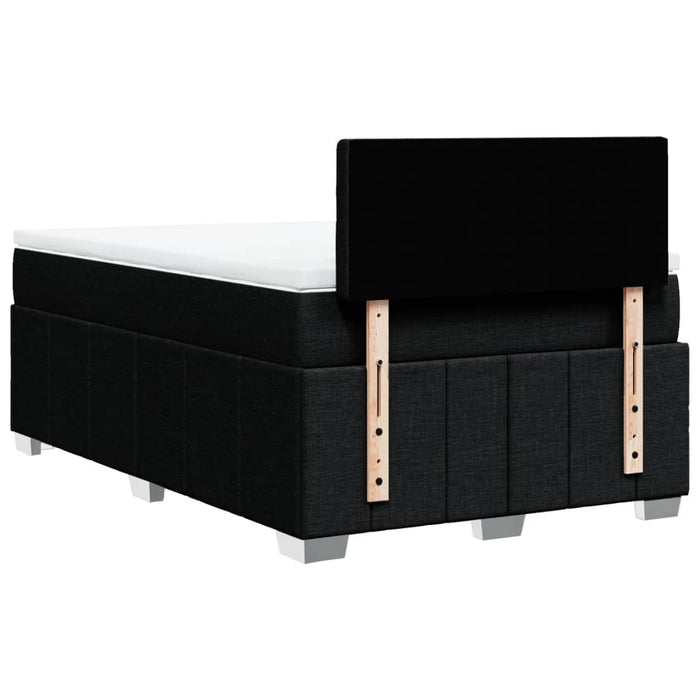 Pat box spring cu saltea, negru, 120x200 cm, textil - WALTI WALTI