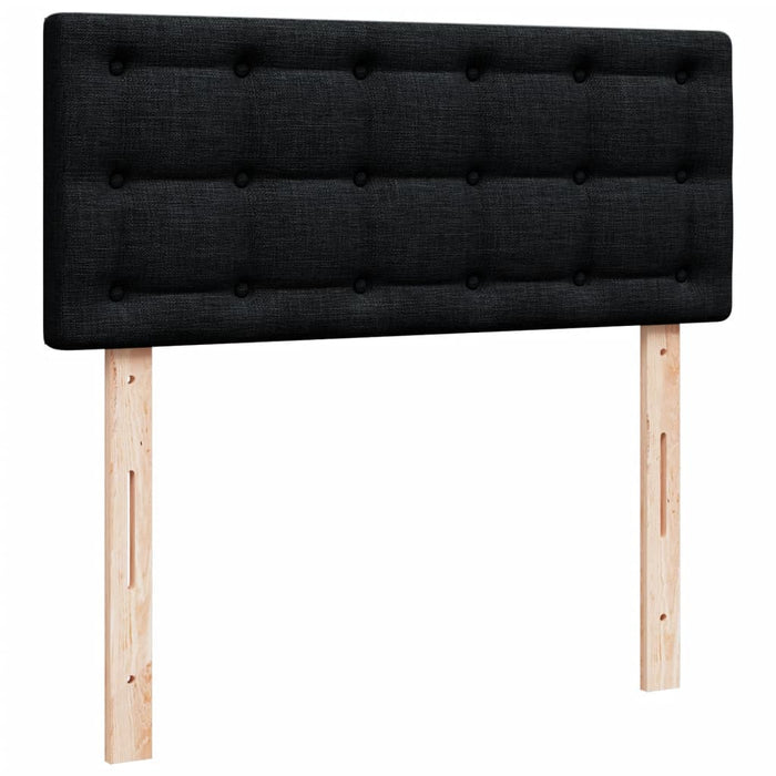 Pat box spring cu saltea, negru, 120x200 cm, textil - WALTI WALTI