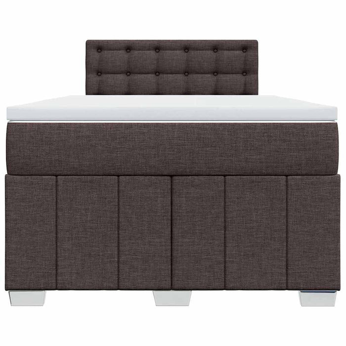 Pat box spring cu saltea, maro închis, 120x200 cm, textil - WALTI WALTI