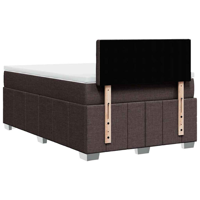 Pat box spring cu saltea, maro închis, 120x200 cm, textil - WALTI WALTI