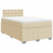 Pat box spring cu saltea, crem, 120x200 cm, textil - WALTI WALTI