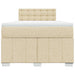 Pat box spring cu saltea, crem, 120x200 cm, textil - WALTI WALTI