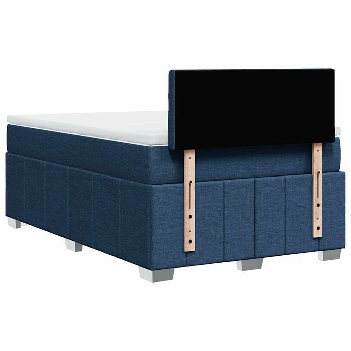 Pat box spring cu saltea, albastru, 120x200 cm, textil - WALTI WALTI