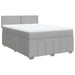 Pat box spring cu saltea, gri deschis, 140x190 cm, textil - WALTI WALTI