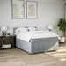 Pat box spring cu saltea, gri deschis, 140x190 cm, textil - WALTI WALTI