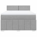 Pat box spring cu saltea, gri deschis, 140x190 cm, textil - WALTI WALTI