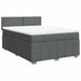 Pat box spring cu saltea, gri închis, 140x190 cm, textil - WALTI WALTI