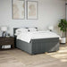 Pat box spring cu saltea, gri închis, 140x190 cm, textil - WALTI WALTI