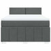 Pat box spring cu saltea, gri închis, 140x190 cm, textil - WALTI WALTI
