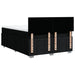 Pat box spring cu saltea, negru, 140x190 cm, textil - WALTI WALTI