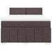 Pat box spring cu saltea, maro închis, 140x200 cm, textil - WALTI WALTI