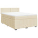 Pat box spring cu saltea, crem, 140x200 cm, textil - WALTI WALTI
