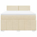 Pat box spring cu saltea, crem, 140x200 cm, textil - WALTI WALTI