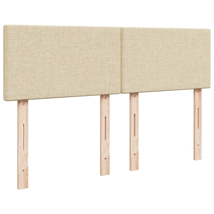 Pat box spring cu saltea, crem, 140x200 cm, textil - WALTI WALTI
