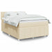 Pat box spring cu saltea, crem, 140x200 cm, textil - WALTI WALTI