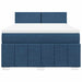 Pat box spring cu saltea, albastru, 140x200 cm, textil - WALTI WALTI