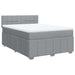 Pat box spring cu saltea, gri deschis, 140x190 cm, textil - WALTI WALTI
