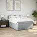 Pat box spring cu saltea, gri deschis, 140x190 cm, textil - WALTI WALTI