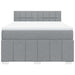 Pat box spring cu saltea, gri deschis, 140x190 cm, textil - WALTI WALTI