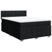 Pat box spring cu saltea, negru, 140x190 cm, textil - WALTI WALTI