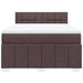 Pat box spring cu saltea, maro închis, 140x200 cm, textil - WALTI WALTI