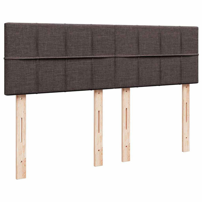 Pat box spring cu saltea, maro închis, 140x200 cm, textil - WALTI WALTI