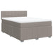Pat box spring cu saltea, gri taupe, 140x200 cm, textil - WALTI WALTI