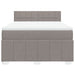 Pat box spring cu saltea, gri taupe, 140x200 cm, textil - WALTI WALTI