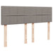 Pat box spring cu saltea, gri taupe, 140x200 cm, textil - WALTI WALTI