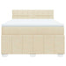 Pat box spring cu saltea, crem, 140x200 cm, textil - WALTI WALTI