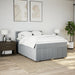 Pat box spring cu saltea, gri deschis, 140x190 cm, textil - WALTI WALTI
