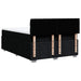 Pat box spring cu saltea, negru, 140x190 cm, textil - WALTI WALTI