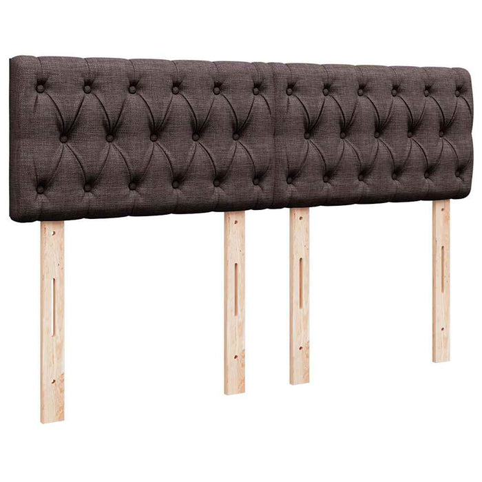 Pat box spring cu saltea, maro închis, 140x200 cm, textil - WALTI WALTI
