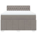 Pat box spring cu saltea, gri taupe, 140x200 cm, textil - WALTI WALTI