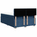 Pat box spring cu saltea, albastru, 140x200 cm, textil - WALTI WALTI
