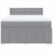 Pat box spring cu saltea, gri deschis, 140x190 cm, textil - WALTI WALTI