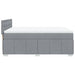 Pat box spring cu saltea, gri deschis, 140x190 cm, textil - WALTI WALTI