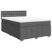 Pat box spring cu saltea, gri închis, 140x190 cm, textil - WALTI WALTI