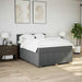 Pat box spring cu saltea, gri închis, 140x190 cm, textil - WALTI WALTI