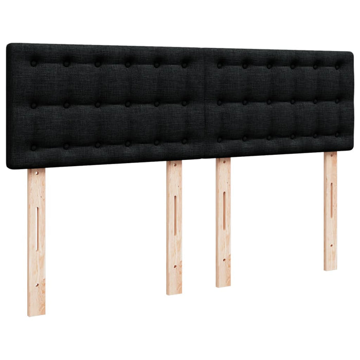 Pat box spring cu saltea, negru, 140x190 cm, textil - WALTI WALTI
