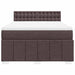 Pat box spring cu saltea, maro închis, 140x200 cm, textil - WALTI WALTI