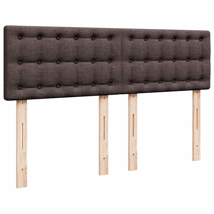 Pat box spring cu saltea, maro închis, 140x200 cm, textil - WALTI WALTI