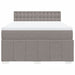 Pat box spring cu saltea, gri taupe, 140x200 cm, textil - WALTI WALTI