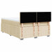 Pat box spring cu saltea, crem, 140x200 cm, textil - WALTI WALTI