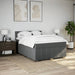 Pat box spring cu saltea, gri închis, 140x200 cm, textil - WALTI WALTI