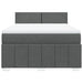 Pat box spring cu saltea, gri închis, 140x200 cm, textil - WALTI WALTI