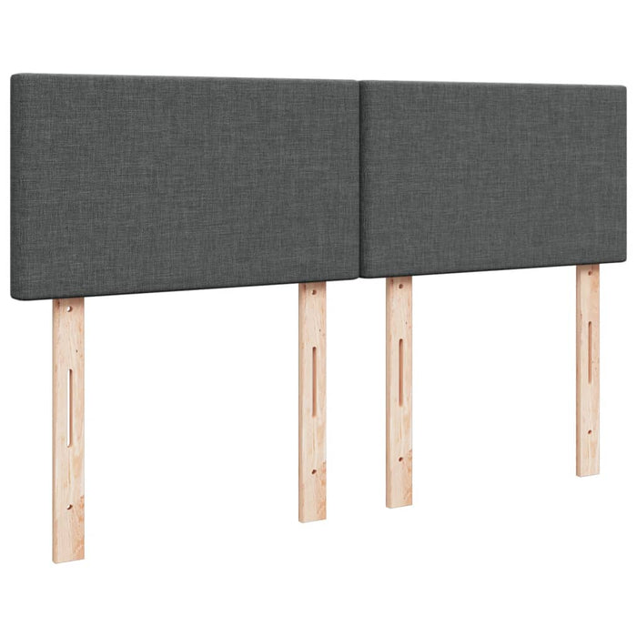Pat box spring cu saltea, gri închis, 140x200 cm, textil - WALTI WALTI