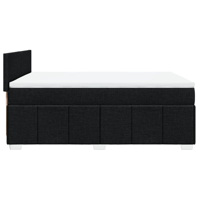 Pat box spring cu saltea, negru, 140x200 cm, textil - WALTI WALTI