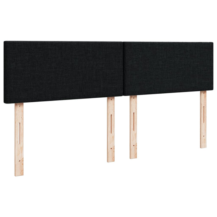 Pat box spring cu saltea, negru, 140x200 cm, textil - WALTI WALTI