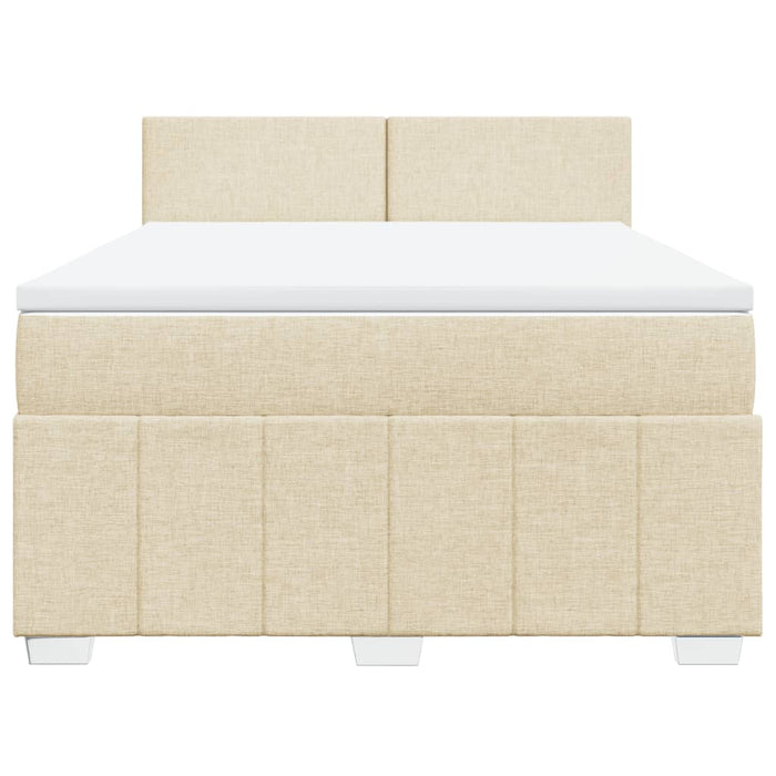 Pat continental cu saltea, crem, 140x200 cm, material textil - WALTI WALTI